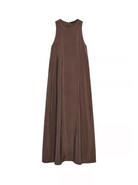 Zara Brown Sleeveless Maxi Dress
